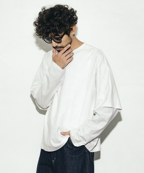 「Firsthand」 長袖Tシャツ L ホワイト メンズ_画像4