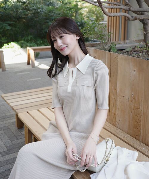cle blatt ワンピース シグネチャーポロニットワンピース : ZOZOTOWN