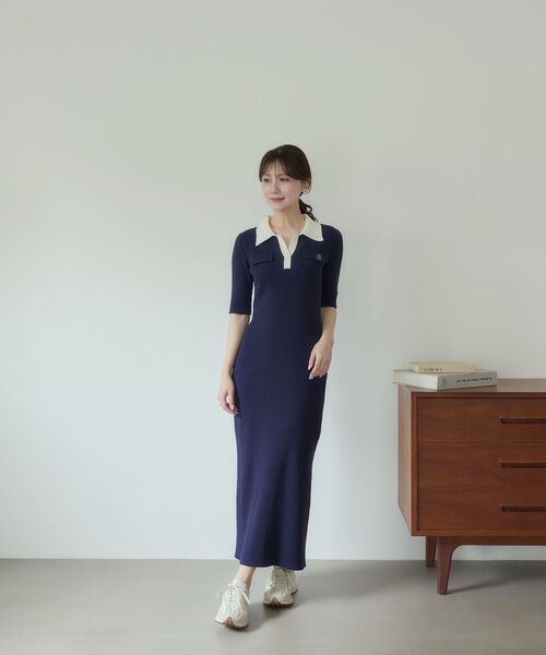 cle blatt ワンピース シグネチャーポロニットワンピース : ZOZOTOWN