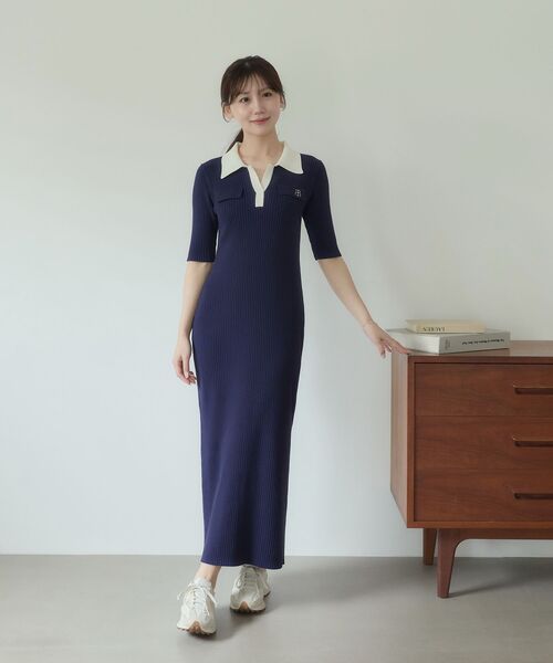 cle blatt ワンピース シグネチャーポロニットワンピース : ZOZOTOWN