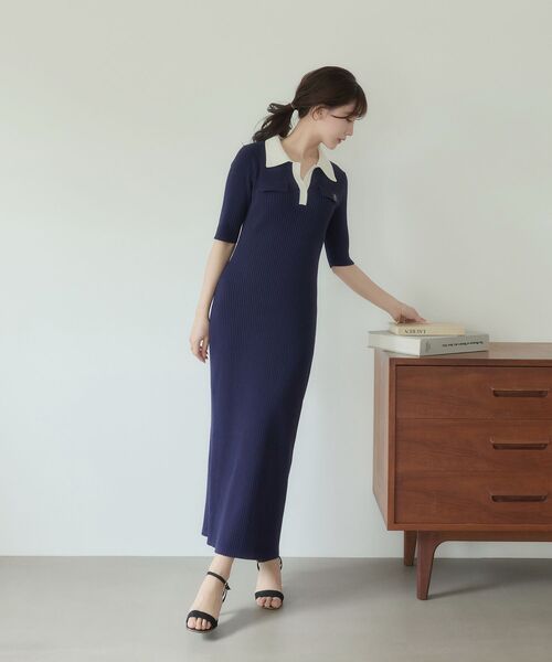 cle blatt ワンピース シグネチャーポロニットワンピース : ZOZOTOWN