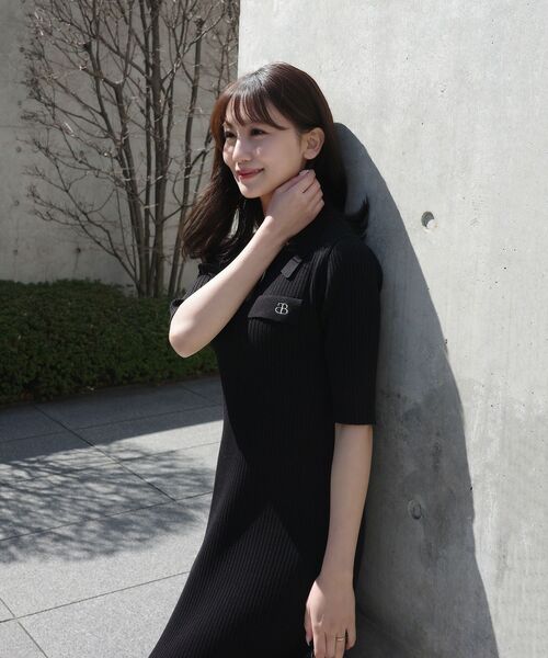 cle blatt ワンピース シグネチャーポロニットワンピース : ZOZOTOWN