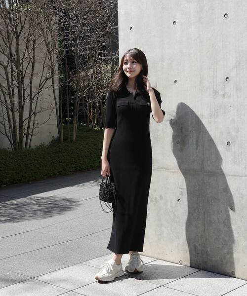 cle blatt ワンピース シグネチャーポロニットワンピース : ZOZOTOWN