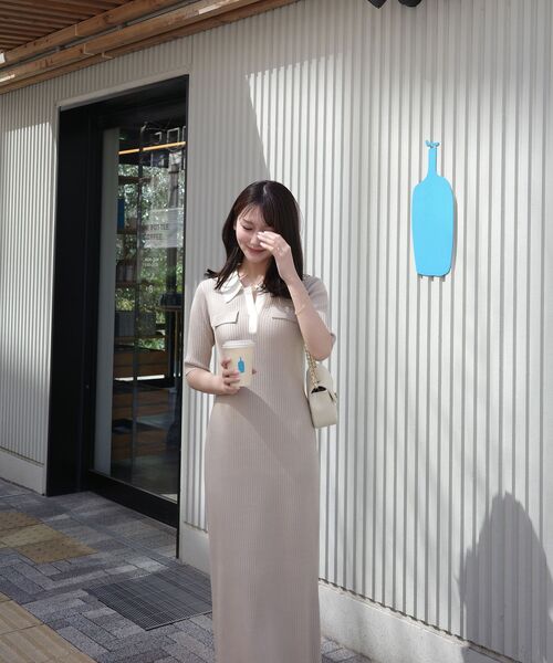 cle blatt ワンピース シグネチャーポロニットワンピース : ZOZOTOWN