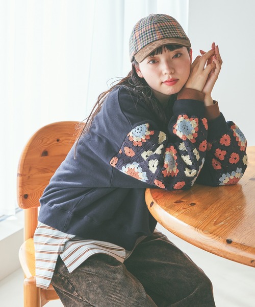 「niko and...」 スウェットカットソー MEDIUM セージグリーン レディース_画像8
