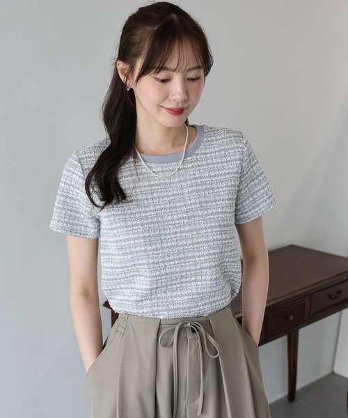 BLUEEAST（ブルーイースト） tシャツ ツイードTシャツ レディース