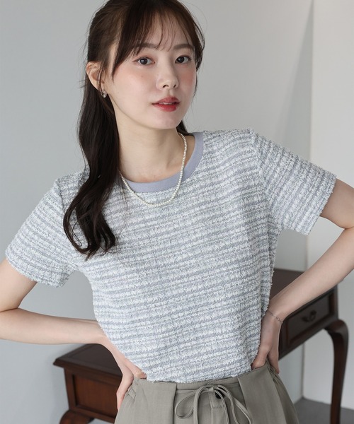 BLUEEAST（ブルーイースト） tシャツ ツイードTシャツ レディース