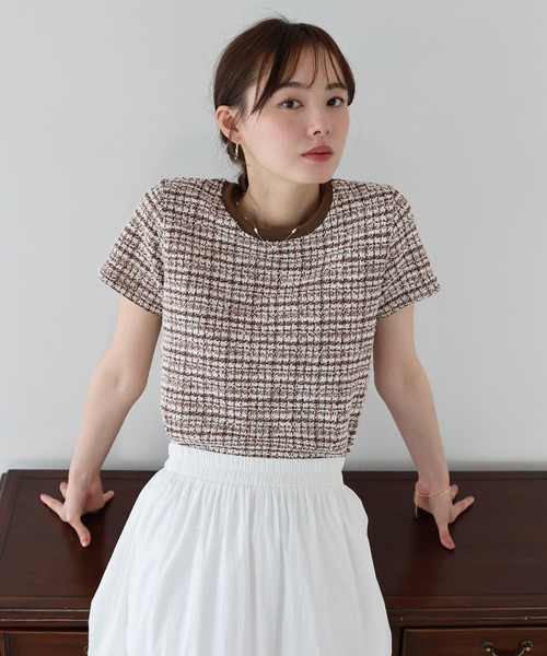 BLUEEAST（ブルーイースト） tシャツ ツイードTシャツ レディース