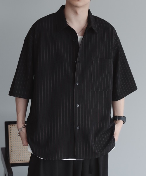 「epnok」 半袖シャツ LARGE サックスブルー メンズ_画像2