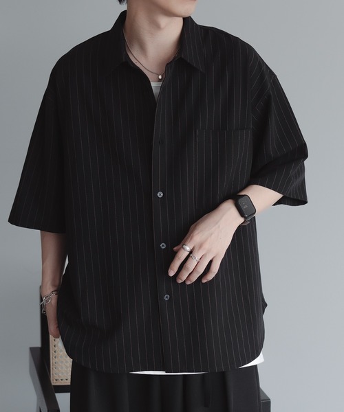 「epnok」 半袖シャツ LARGE サックスブルー メンズ_画像3