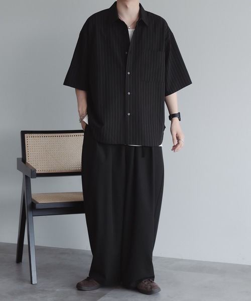 「epnok」 半袖シャツ LARGE サックスブルー メンズ_画像7