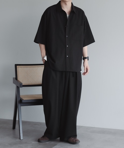 「epnok」 半袖シャツ LARGE サックスブルー メンズ_画像8