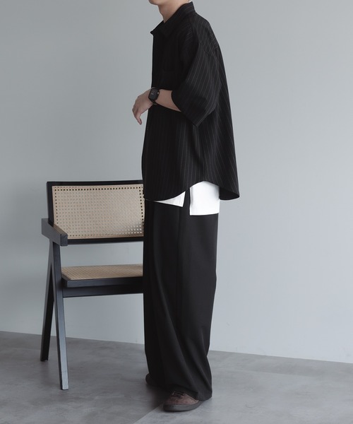 「epnok」 半袖シャツ LARGE サックスブルー メンズ_画像9