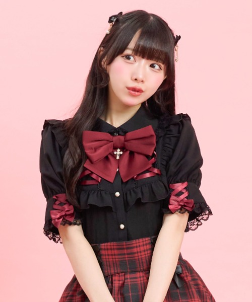 Secret Honey（シークレットハニー） ブラウス シャツ 夏 半袖 ヨーク