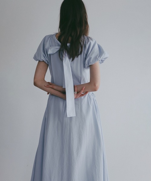 ワンピース 半袖 GATHER POCKET RIBBON ONE PIECE | MANOF | 12