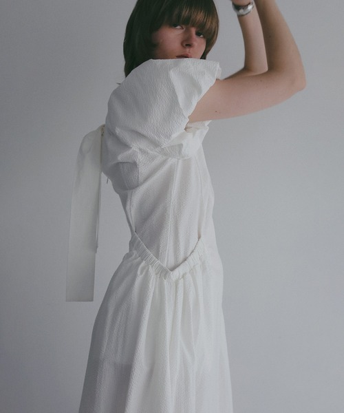 ワンピース 半袖 GATHER POCKET RIBBON ONE PIECE | MANOF | 23