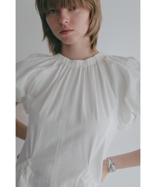 ワンピース 半袖 GATHER POCKET RIBBON ONE PIECE | MANOF | 19