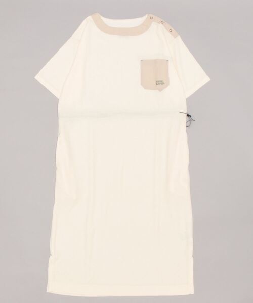 「KRIFF MAYER Lady's Collection」 半袖ワンピース MEDIUM カーキ レディース_画像3