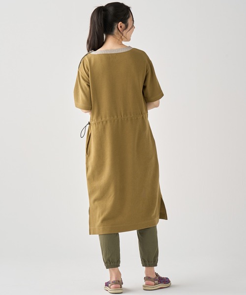 「KRIFF MAYER Lady's Collection」 半袖ワンピース MEDIUM カーキ レディース_画像6