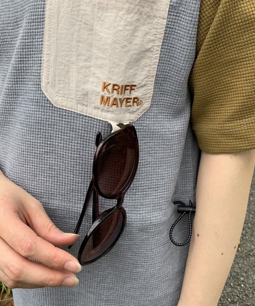 「KRIFF MAYER Lady's Collection」 半袖ワンピース MEDIUM カーキ レディース_画像9