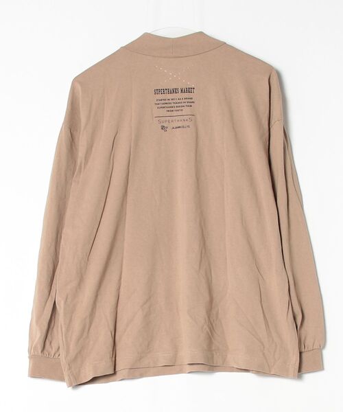 「SUPERTHANKS」 長袖Tシャツ S モカ メンズ_画像2