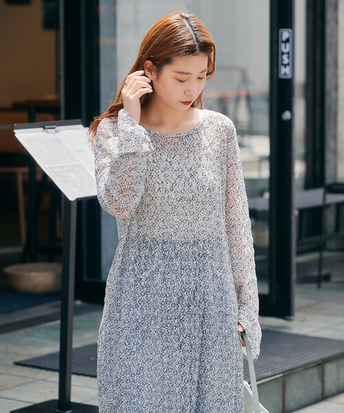 「Kastane」 長袖ワンピース FREE ブラック レディース_画像5