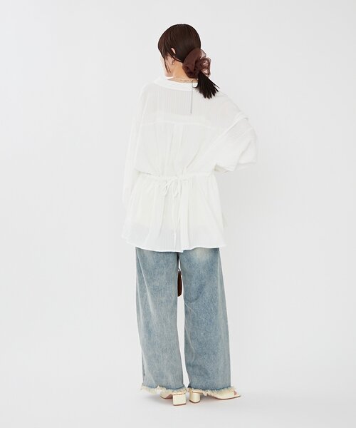 「mystic」 長袖シャツ FREE ブルー レディース_画像7