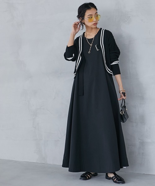 「GEVS.」 「SMILELAND」ノースリーブワンピース M オレンジ レディース_画像8