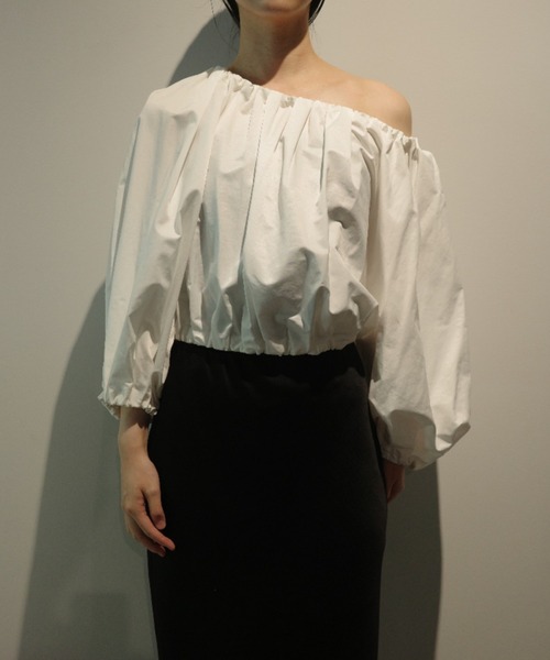 CLANE（クラネ） ブラウス シャツ CLANE VOLUME SLEEVE CROPPED BLOUSE 