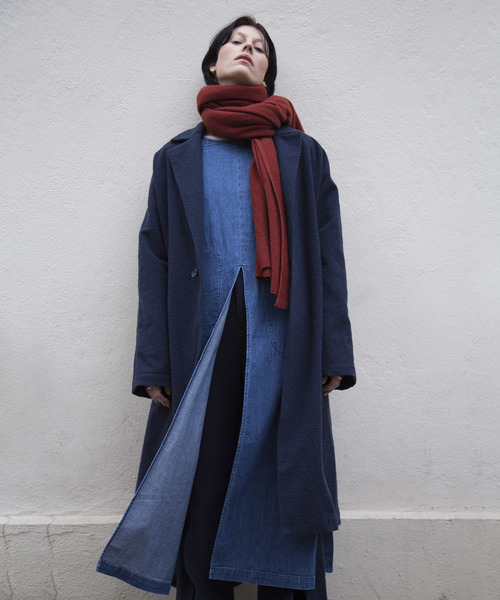 KURO コート チェスターコート 「KURO クロ」PILLING DENIM COAT 