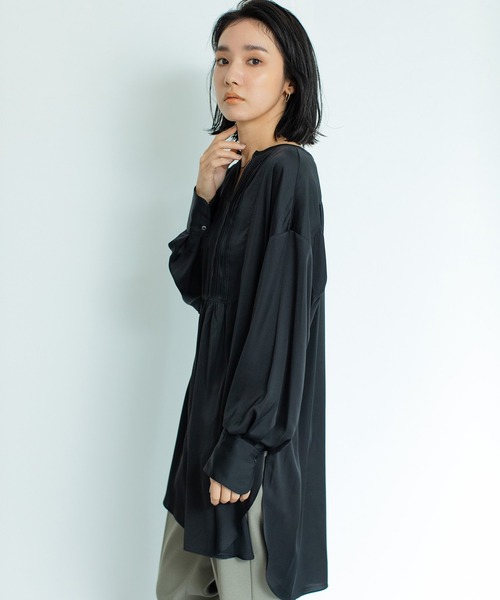 ランドワー シャツ ブラウス ピンタック スキッパーブラウス -ウォッシャブル- ZOZOTOWN PayPayモール店 - 通販 - PayPayモール ドレッシー