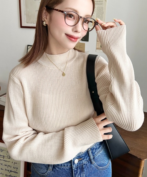 ニット セーター ネックフォルムリブニット レディース ネックフォルムリブニット（ニット/セーター） | GALLEST