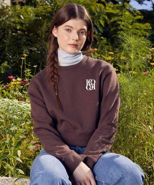 トレーナー スウェット A'GEM/9 × .kom「ROCCI ROCCI/ロッシロッシ」Classic Symbol Crop Sweatshir ROCCI トレーナー スウェット A'GEM/9 × .kom「ROCCI ROCCI