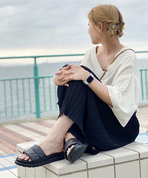 【BOTTEAGA】キルティング パッド入りミュール BOTTEGA VENETA パデッドキルティング レザー ミュール | NET-A