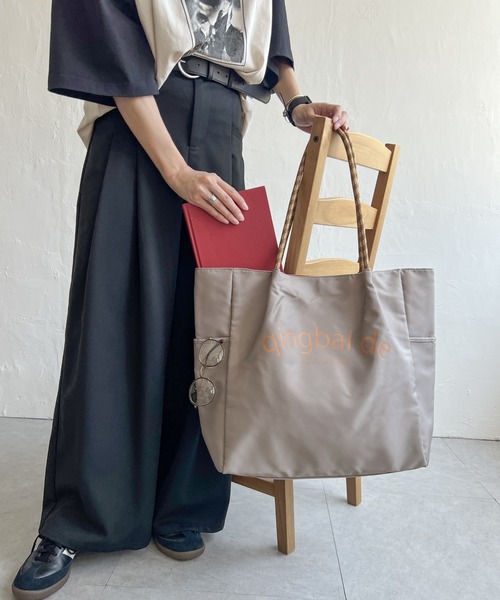 ビッグ　トートバッグ　コメント不要。即決ok！！ MSGM】 【【New】MSGM NEVER LOOK BACK ステートメントロゴ