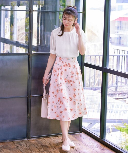 Tiaclasse スカート 「洗える」花柄プリントスカート : ZOZOTOWN Yahoo