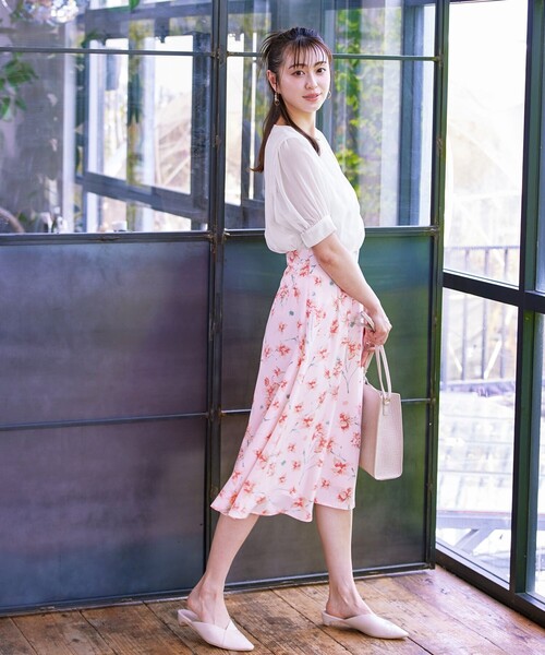 Tiaclasse スカート 「洗える」花柄プリントスカート : ZOZOTOWN Yahoo