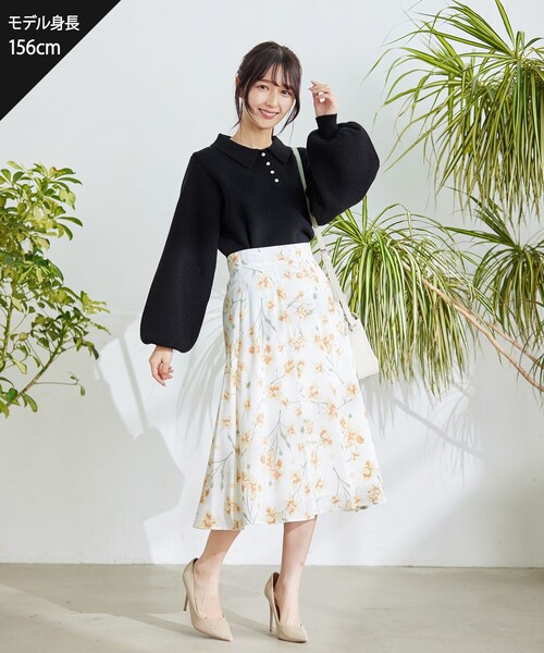 Tiaclasse スカート 「洗える」花柄プリントスカート : ZOZOTOWN Yahoo