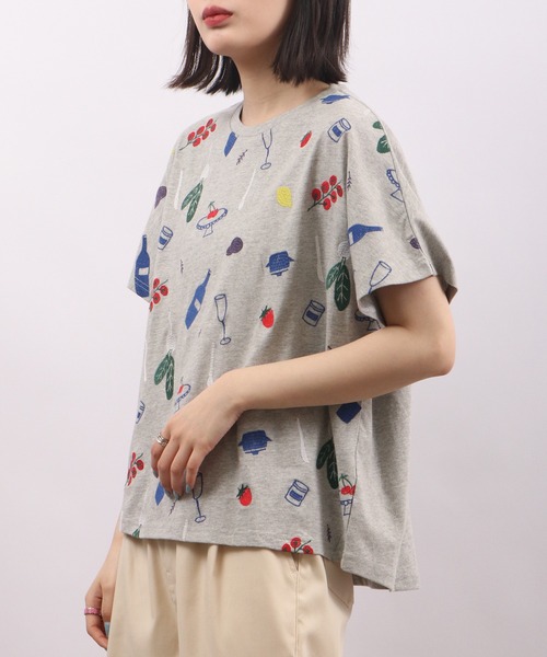 Emago tシャツ EMAGO クッキング刺繍ドルマン半袖Tシャツ