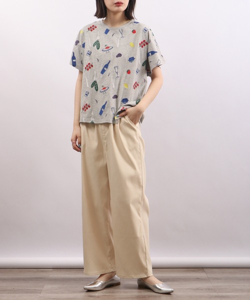 tシャツ EMAGO クッキング刺繍ドルマン半袖Tシャツ レディース Emago tシャツ EMAGO クッキング刺繍ドルマン半袖Tシャツ