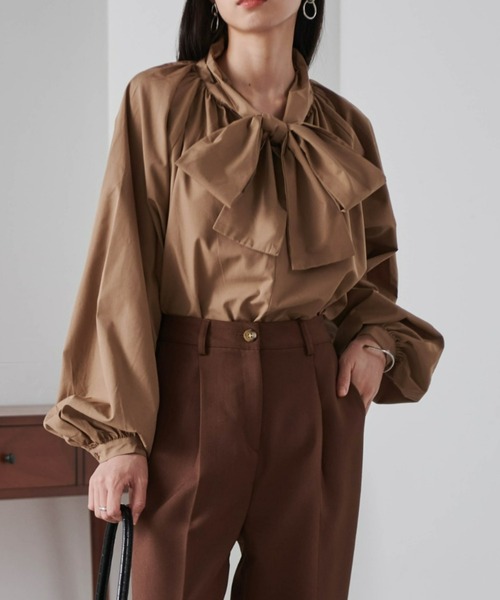 RANAN（ラナン） ブラウス シャツ 「新色追加」ボリュームボウタイ