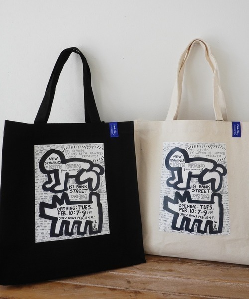 ひろ　印伝屋　キースヘリング　コラボ　トートバッグ　完売品 Keith Haring（キース ヘリング） トートバッグ 「Keith Haring/キース