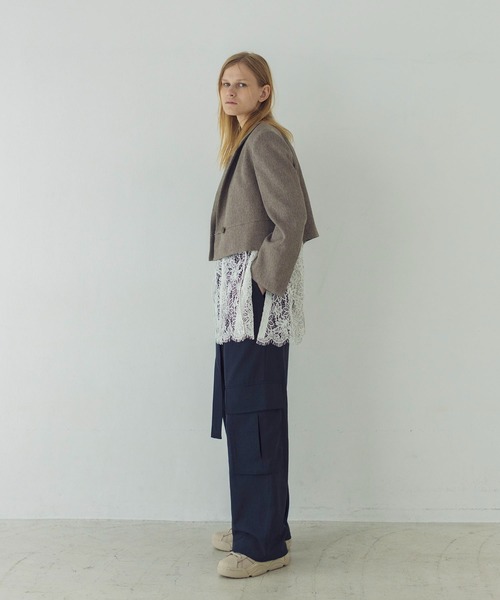 dresslave staple shrink short jacket