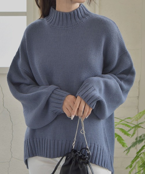 ad thie(アドティエ) ニット セーター 後スリット モック ad thie(アドティエ) ニット セーター 後スリット モック