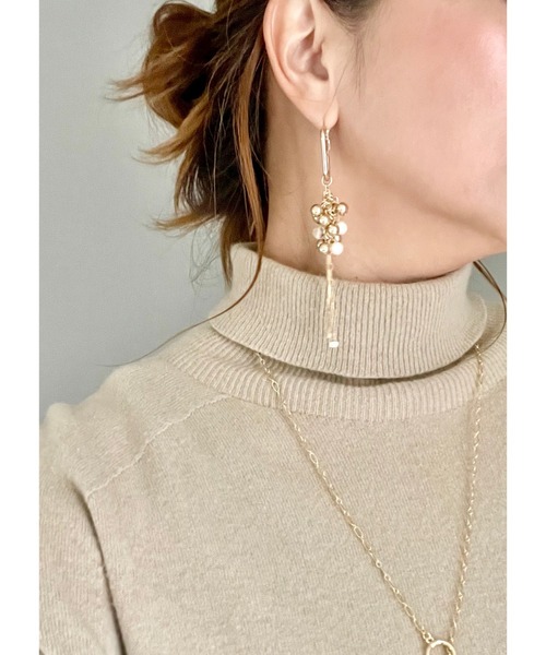 CERCA ネックレス 「NoY.ノイ」高級ストーンYロングネックレス＆ピアス