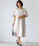 ワンピース 半袖 腕隠しケープ付き1枚で完結。...の詳細画像1