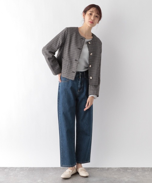 【Mサイズ】MATINEE LINE お手入れらくらくオールインワン ジャケット GLOBAL WORK（グローバルワーク） ジャケット ノーカラージャケット お
