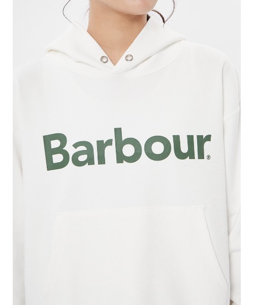 トレーナー スウェット JAPAN LIMITED” Barbour ロゴ クロップド スウェット フード パーカー（レディース） レディース Barbour トレーナー スウェット JAPAN LIMITED” ロゴ クロップド
