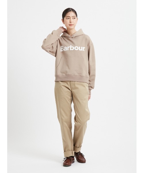 トレーナー スウェット JAPAN LIMITED” Barbour ロゴ クロップド スウェット フード パーカー（レディース） レディース Barbour トレーナー スウェット JAPAN LIMITED” ロゴ クロップド