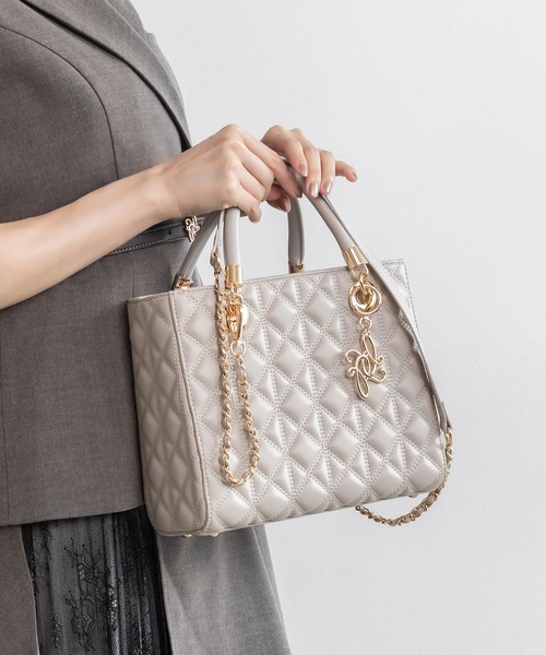 RANDA（ランダ） ハンドバッグ 2WAYキルティングミディバッグ